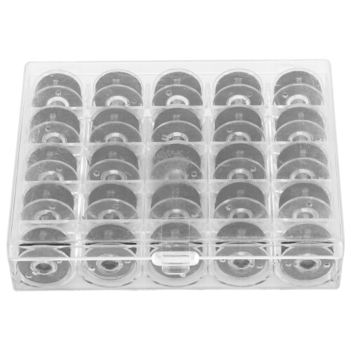 Sewing Bobbin Set 25Pcs Black with Thread Storage Case for Quilting & Repairs 1