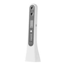 Portable Mini Ultrasonic Height Measuring Instrument for Children and Adults, High-Precision Digital Scale with LED Display, Type-C Charging, White