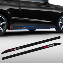 (Ford) 2Pcs Car Door Side Stripes Skirt Sticker Body Vinyl Decal Car Styling For Ford Mustang Universal Big Size Mustang Shelby GT