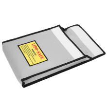 Lithium-Batterie explosionssicherer feuerfester Beutel Silikon-Glasfaser Silber 30x23x5cm