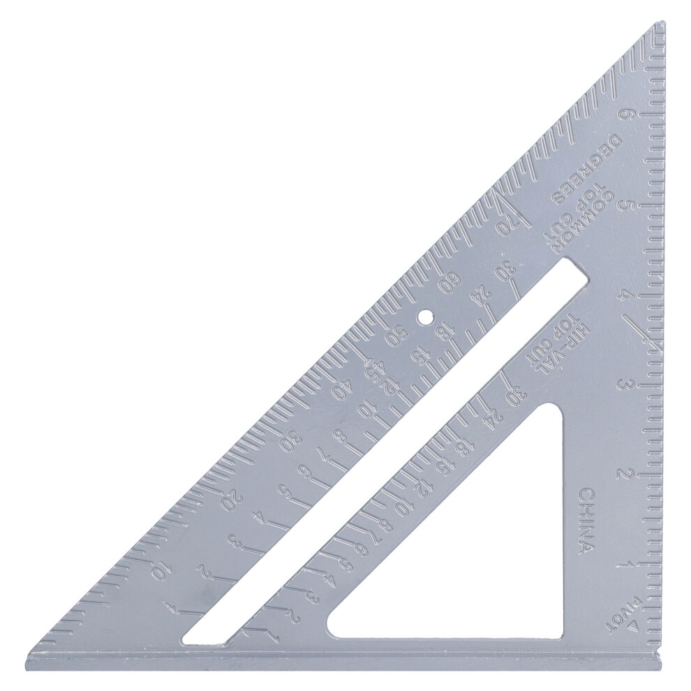 Triangle Ruler Aluminum Alloy 7in 45/90 Degrees