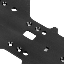Aluminiumlegierung RC-Chassis Upgrade-Teil 337x127mm Schwarz für HSP 1:10 Auto