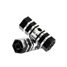 Bike Pegs Replacement Footrests for Mountain Bikes - Aluminum Alloy Stunt Pegs, Black, 1 Pair, Compatible with BMX