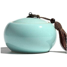 Urns for Ashes Small Pet Cremation Urn 8 Inch Handcrafted Ceramic Moisture Proof Burial Urn for Home or Cemetery
