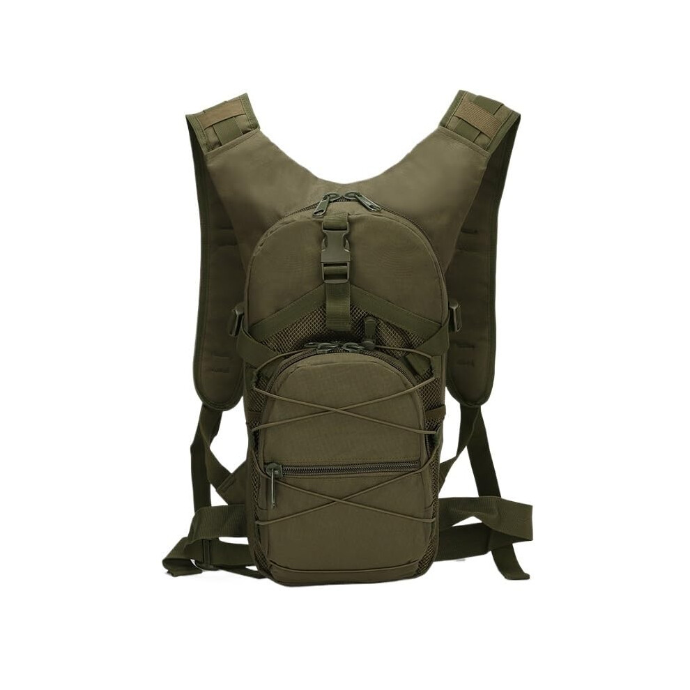 15L Molle Tactical Backpack For Bicycles - Outdoor Sports Cycling Hydration Pack For Climbing, Hiking, And Camping - Army Green