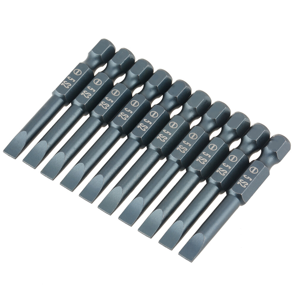 10pcs 1/4inch Hex Shank 50mm S2 Alloy Steel