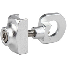 Bicycle Chain Tensioner Adjuster Aluminum Alloy Single Speed Chain Fastener Compatible with Various Bikes Silver