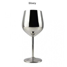 Elegant Stainless Steel Wine Glasses Silver - Robust Unbreakable