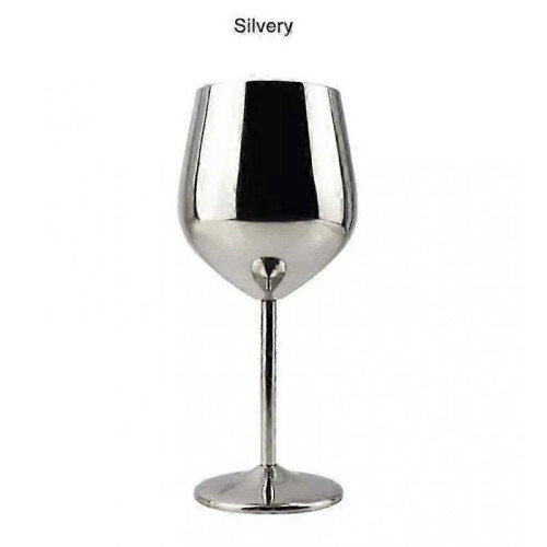 Elegant Stainless Steel Wine Glasses Silver - Robust Unbreakable