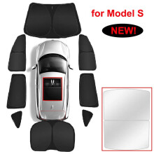 (New MS R Windshield) Car Sun Shade for Tesla Model S 2024 Skylight Windshield Sunshade Cover Protector Side Window Privacy Blind Sunroof Shading Kids