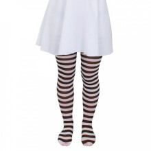(XL) Brown and White Striped Tights