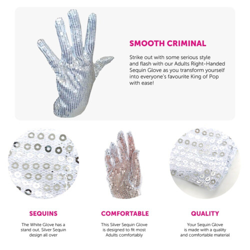 (12 Pack) King of Pop Sequin Glove 1