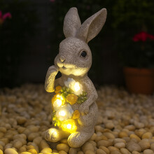 (3 Pack) Solar Bunny Garden Ornament