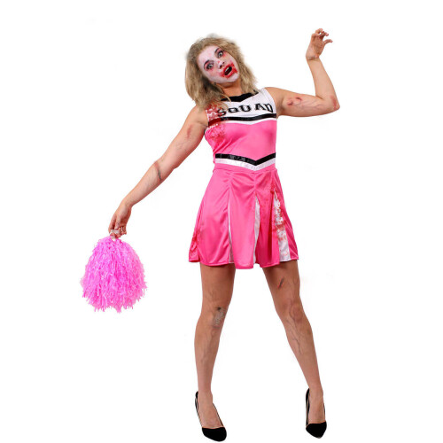 (Medium) Pink Zombie Cheerleader Costume