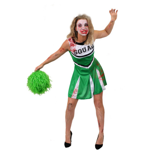 (Medium) Green Zombie Cheerleader Costume