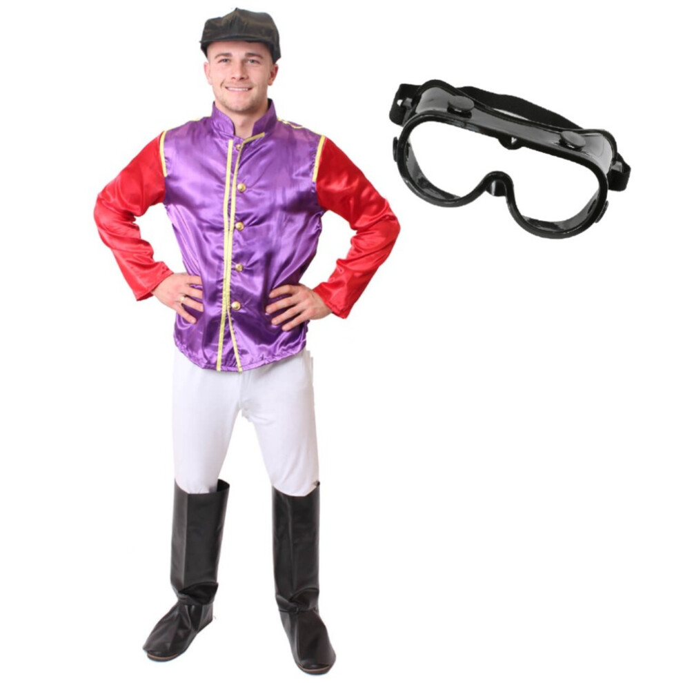 I Love Fancy Dress Ltd (Small) Purple & Red Jockey Costume