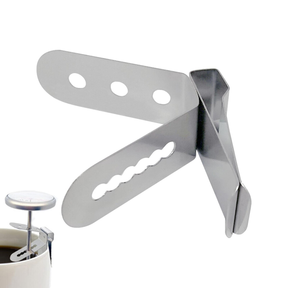 BBQ Temp Probe Clip - Stainless Steel Reusable Grill Temperature Sensor Holders, Food-Grade Meat Thermometer Clips Style 1-image-OPC-PKB6BVN-NEW
