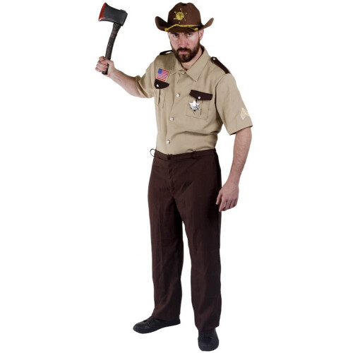 (Large) US Zombie Hunter Sheriff Costume 1
