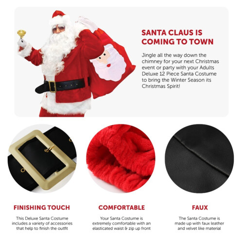 (XXXXL) Deluxe Santa Costume 1