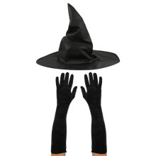 Witch Accessory Set - 2 Pcs - Hat & Gloves