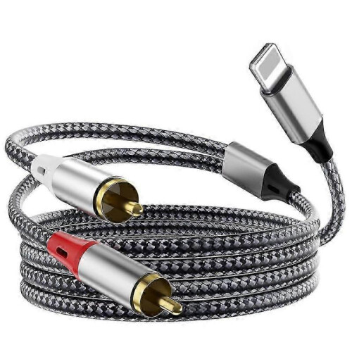 Lightning to RCA Audio Cable: 1m Y Splitter Adapter for iOS Devices and DJ Controllers 1