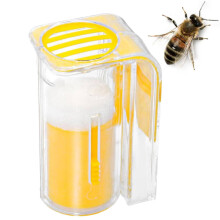 Queen Bee Marker Bottle Plastic Beekeeping Tool Cage Plunger One Hand Yellow 1 Piece
