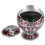 Vintage Windproof Wine Red Globe Fly Dragon Ashtray, 12.5cm 12