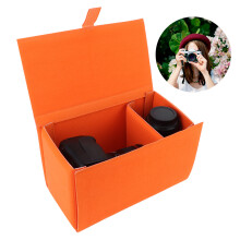 Orange wasserdichte staub- und stoßfeste Kameralinsen-Tasche für SLR 15x12x8cm