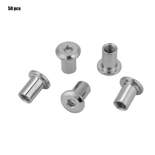 Iron Plated Nickel Flat Nuts Hex Nut Round Head
