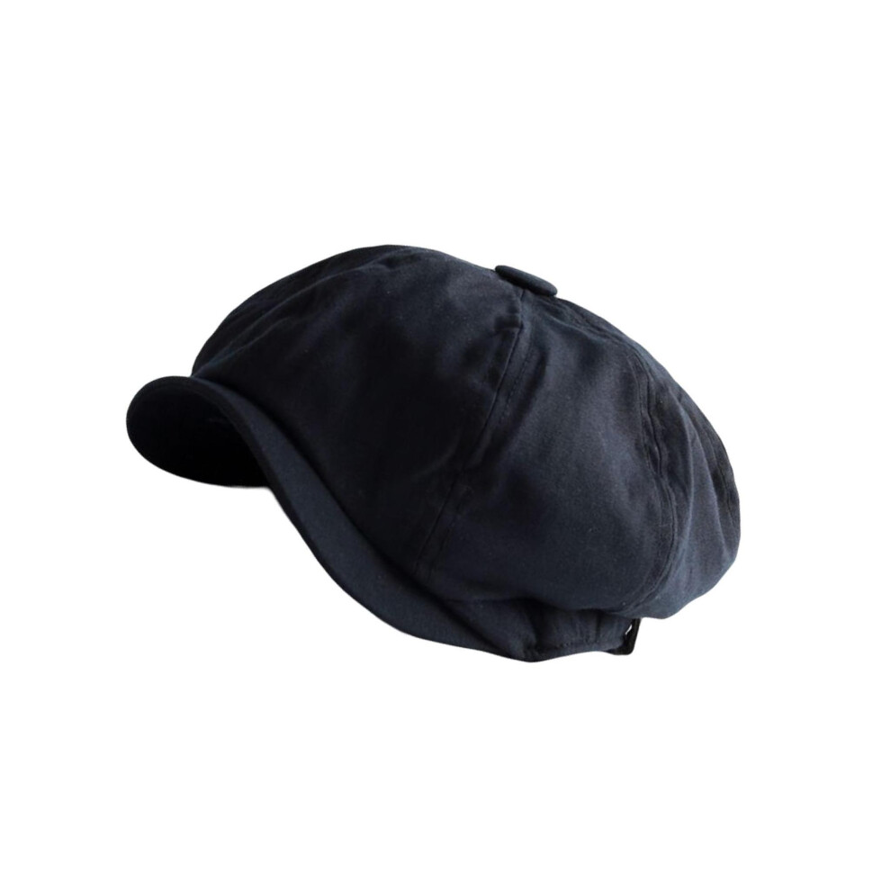 (M Size Black) Breathable Mens Newsboy Hat Soft 8 Panels Headwear for Fall Travel-image-OPC-PKB6Q5J-NEW