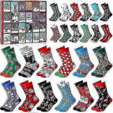 Advent Calendar Socks, Countdown To Christmas 24 Pairs Of Christmas Socks