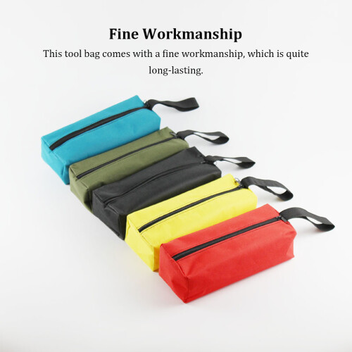 (Yellow, Small Size) 5xTool Pouch Tote Bag Zippered Pack Zipper Fine Workmanship Hardware 2