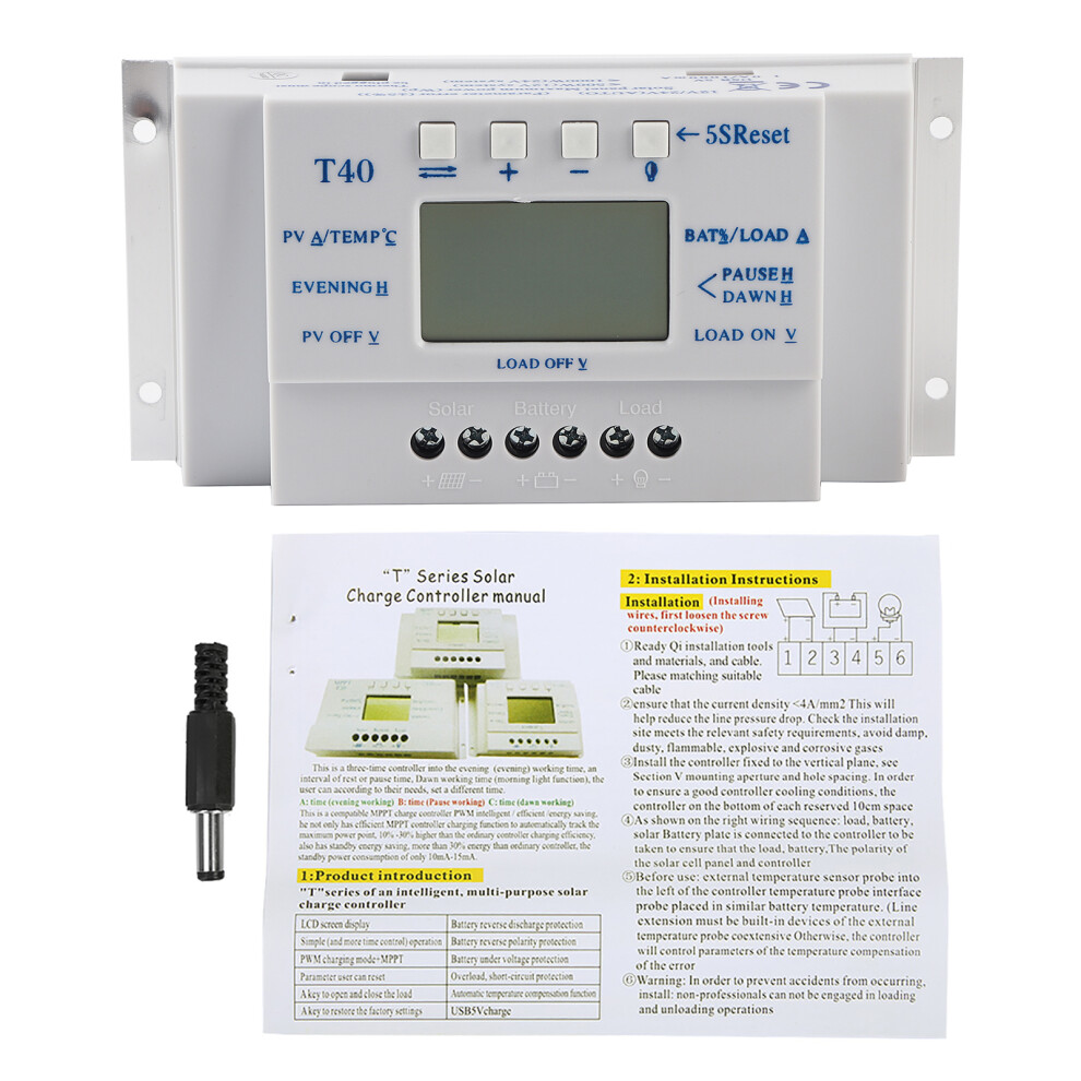 Mppt 12V 24V Auto 40A Solar Charge Controller 8320539775517