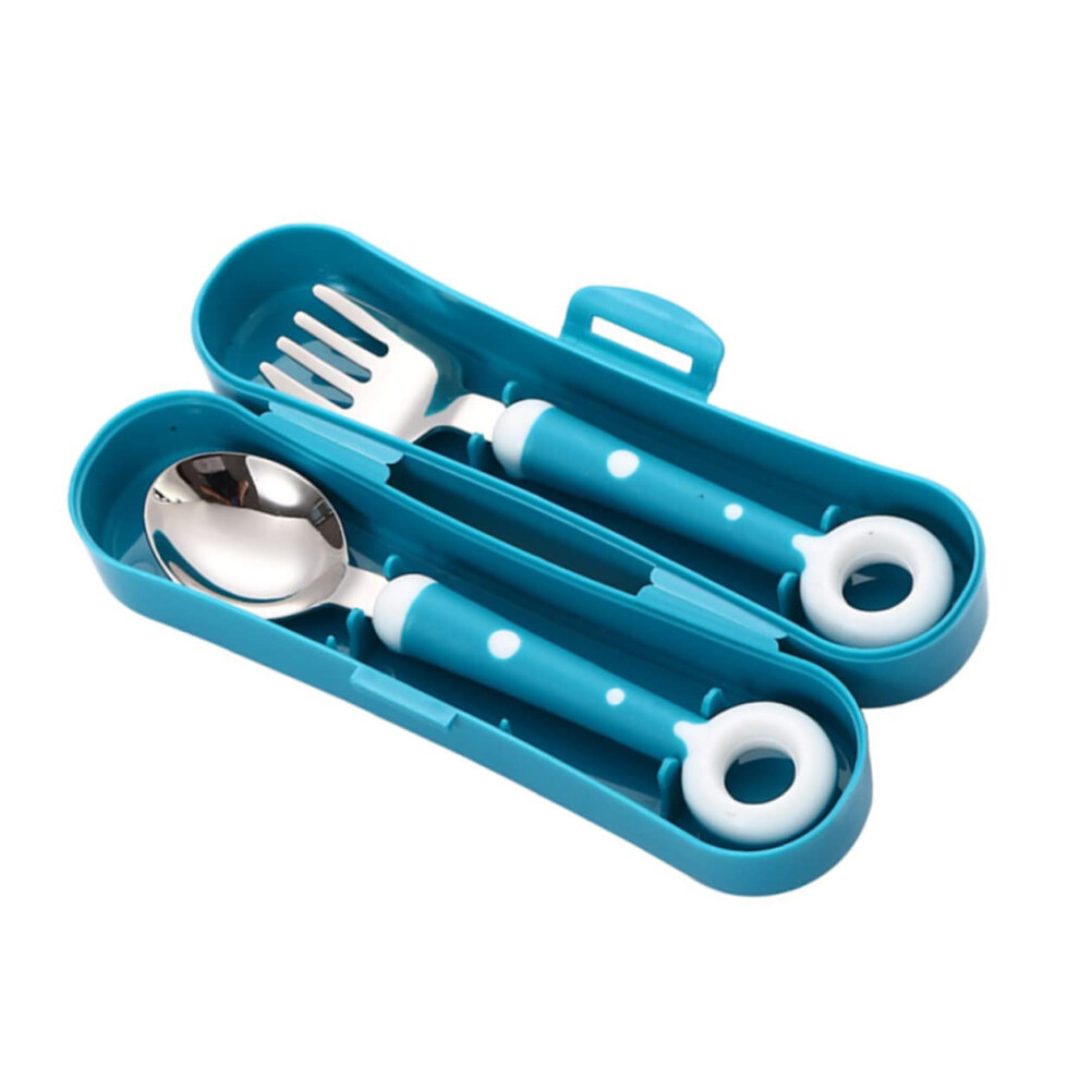 Silicone Cutlery Set Fork and Spoon for Weaning Lightweight Durable Tableware with Special Design for Kids
