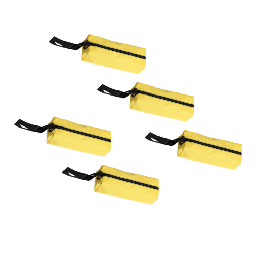 (Yellow, Small Size) 5xTool Pouch Tote Bag Zippered Pack Zipper Fine Workmanship Hardware 1