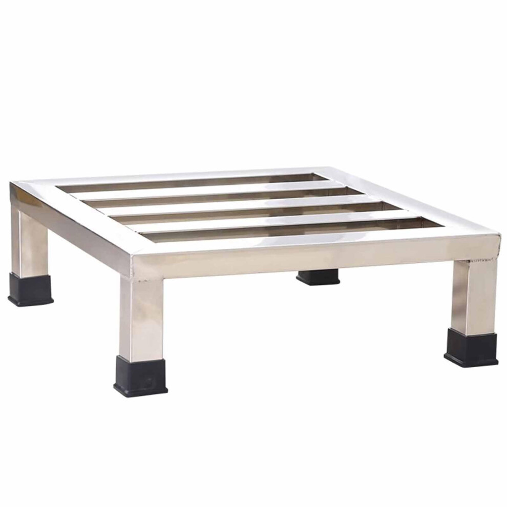Stainless Steel Appliance Riser Stand 50X50x20cm - Heavy Duty Floor Bracket For Washers And Refrigerators Silver 6038364068279