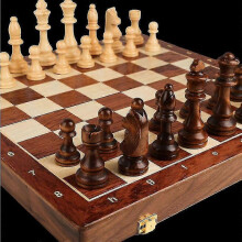 39*39cm Wooden Chess Set 4 Queen Chess Game King Height 80mm Chess Pieces Folding Chessboard Board Game Chessman Home Decoration