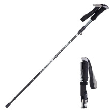 Trekking Pole 5 Section Foldable Telescopic Walking Stick 110 cm Portable Camping Hiking Gear Black