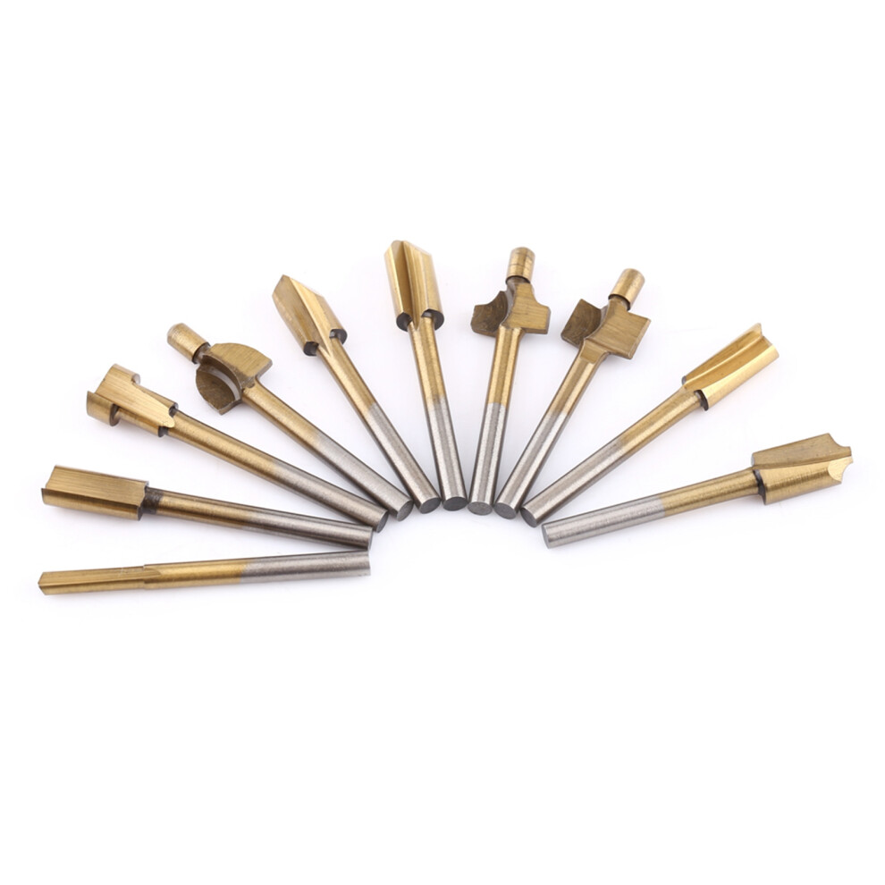 10pcs HSS Titanium Coated Woodworking Edge Cutters