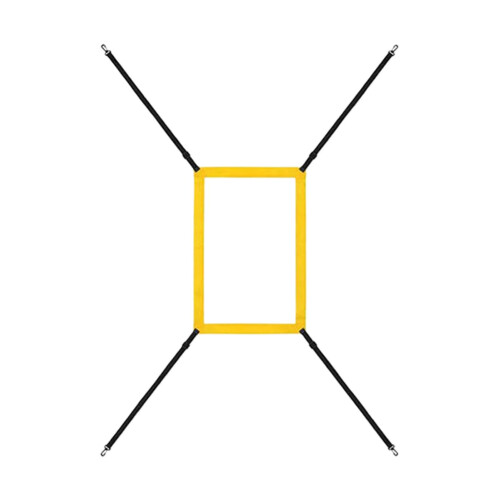 Baseball Pitching Target - Adjustable Strike Zone Target for Pitching Nets, 4 Straps, Yellow, Practice Accuracy