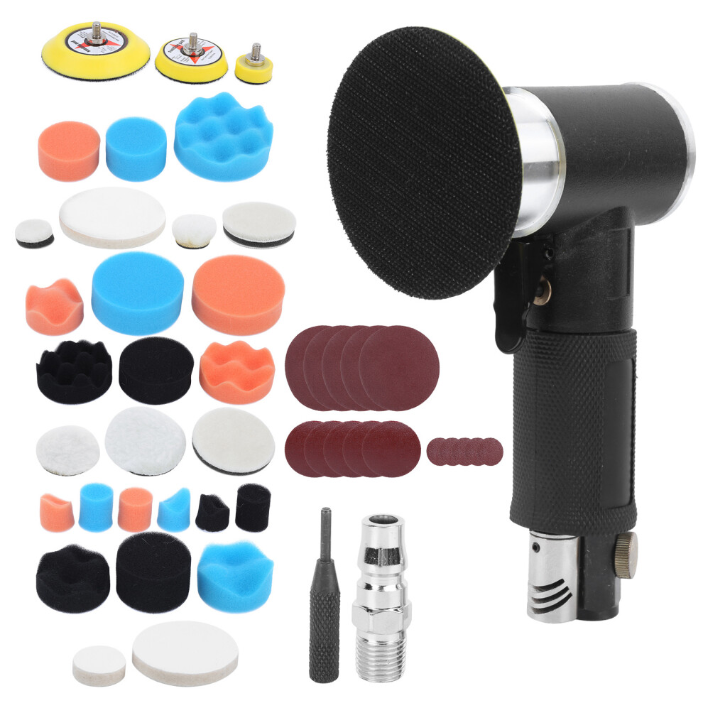 48Pcs Air Sander Black Eccentric Pneumatic Car