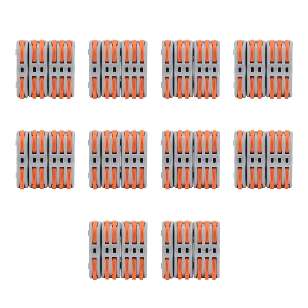 30Pcs Quick Terminal Block Wire Connector PushType