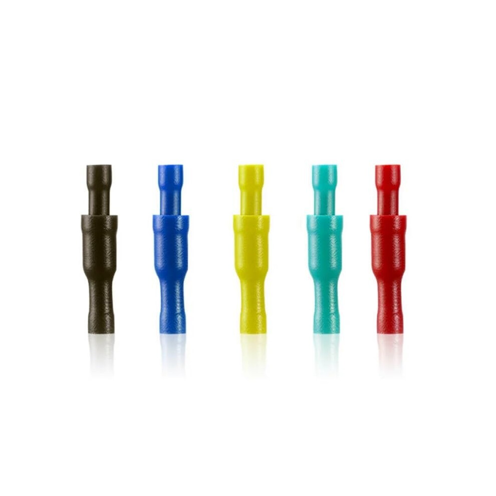 Butt Crimping Terminal Connector 100-150Pcs Box-Packed, Insulated Brass Female Male Wire Connectors, Electrical Compatibility 6038364068989