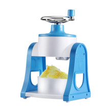 Manual Ice Crusher Machine Mini Shaved Ice Maker Portable Hand Crank Design for Slushies Smoothies Blue 2023 Model
