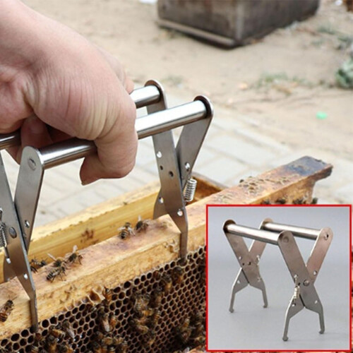 Bee Frame Holder, Stainless Steel Frame Grip Holder for Beekeeping, Durable Beekeeping Tool, Compatible with Standard Frames 1