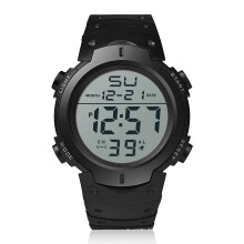 Black Digital Referee Watch with Stopwatch and Countdown Alarm for Soccer, Swimming, Running, and Cycling, Comfortable Fit