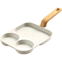 Non-Stick Omelette Pan with Heat Resistant Handles, 3 in 1 Egg, Bacon, Burger Pan for Gas and Induction Cooktops