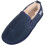 (UK8, Navy) Jasper, Genuine Sheepskin Slipper with Rubber Sole 1