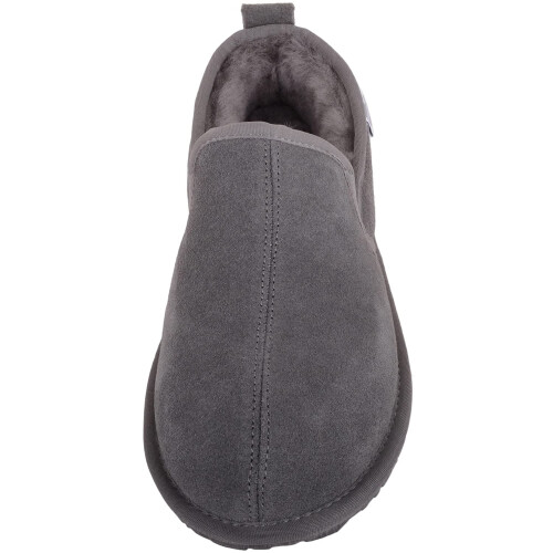 (UK8, Grey) Jasper, Genuine Sheepskin Slipper with Rubber Sole 1