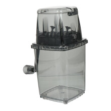Portable Manual Ice Chopper Hand Crank Ice Crusher for Smoothies Slushy Drinks Durable Ice Grinder with Transparent Cover